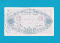 Billet 500 Francs Bleu et Rose modifié - 12 octobre 1939
