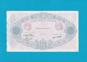 Billet 500 Francs Bleu et Rose - 11 février 1937