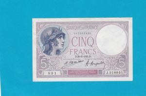 Billet 5 Francs Violet - 26-02-1925