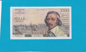 Billet 1000 Francs Richelieu - 05-04-1956