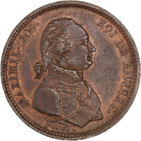 Premier Empire, visite de Maximilien Ier Joseph à la Monnaie de Paris - Module 2 francs 1806