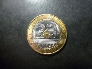 20 francs Mont Saint-Michel 1994 abeille