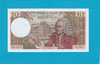 Billet 10 francs Voltaire - 07-11-1968