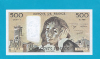 Billet 500 Francs Pascal 01-02-1990
