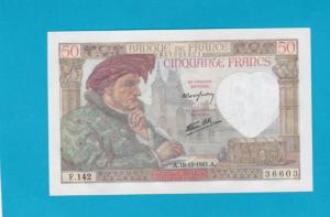 Billet 50 Francs Jacques Coeur - 18-12-1941