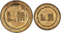 Ligue Monégasque - Lot 2 jetons 5 centimes et 20 centimes