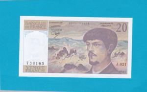 Billet 20 Francs Debussy 1987