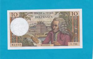 Billet 10 francs Voltaire - 01-06-1972