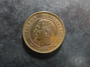 Napoléon III tête nue - 10 centimes - 1853 B - Rouen
