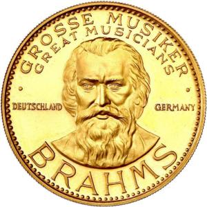 Grands musiciens allemands, Brahms - Médaille or 