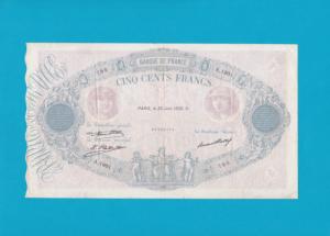 Billet 500 Francs Bleu et Rose - 23 juin 1932