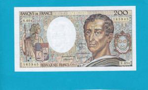 Billet 200 Francs Montesquieu - 1987