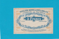 Billet 5 Francs Lille - Société de Crédit industriel et dépôts du Nord 