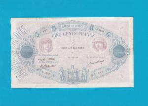 Billet 500 Francs Bleu et Rose - 31 mars 1932